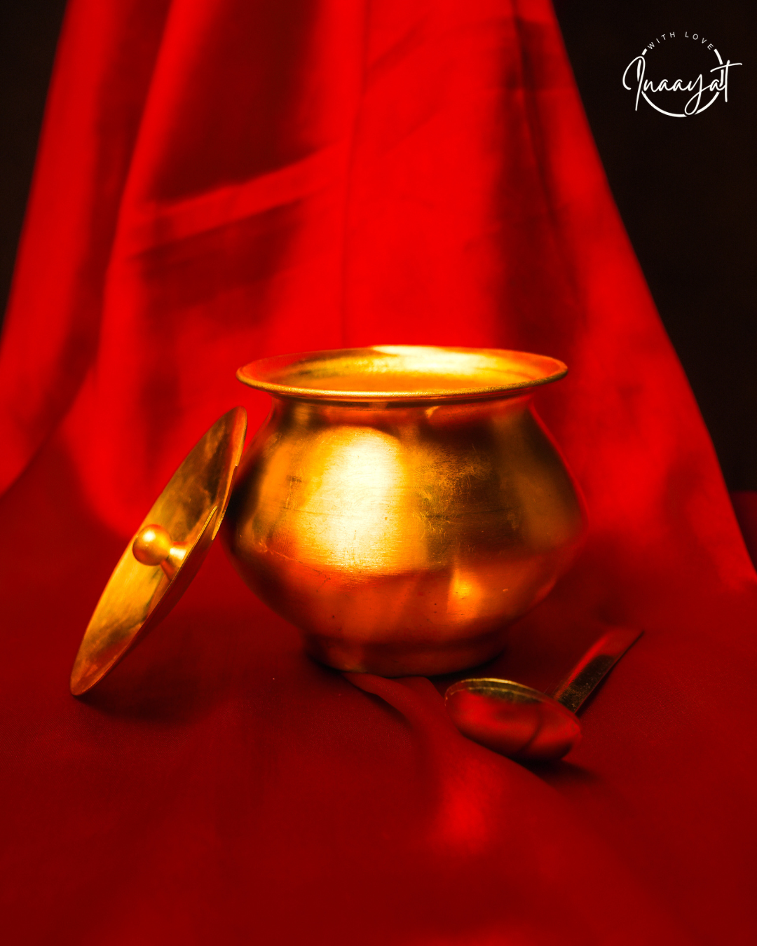 Brass Ghee pot Matte Finish