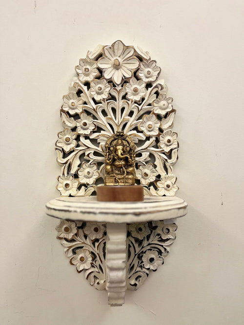 Blooming Flower Wooden Wall Bracket ( Medium )