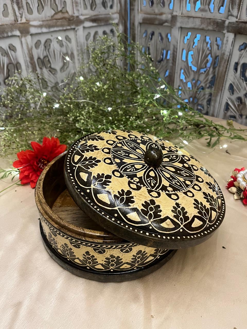 Wooden Roti Box (Mid Century)