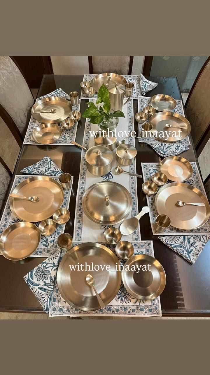 Fine Kansa Dinner Set – 51 pcs