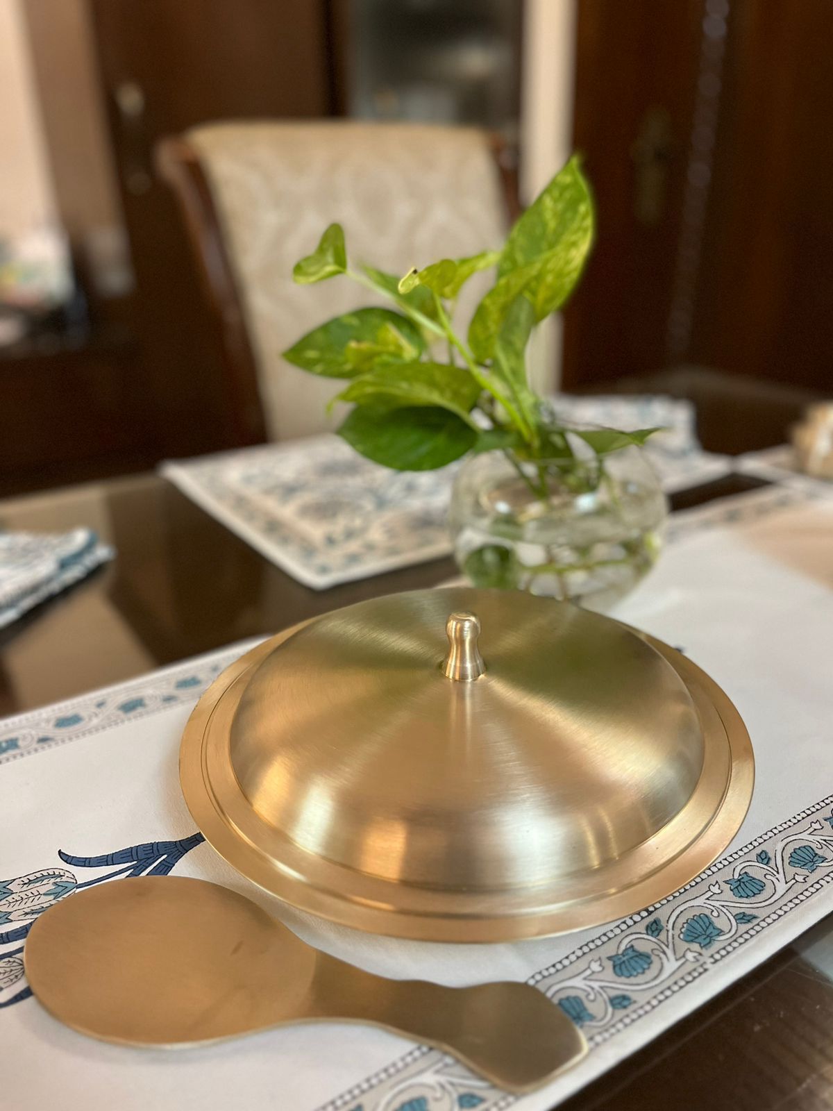 Fine Kansa Rice Plate Set