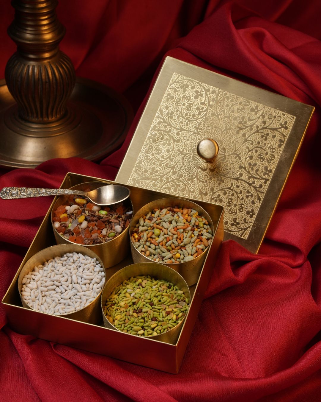 Brass Refreshment ( Mukhwas ) Box
