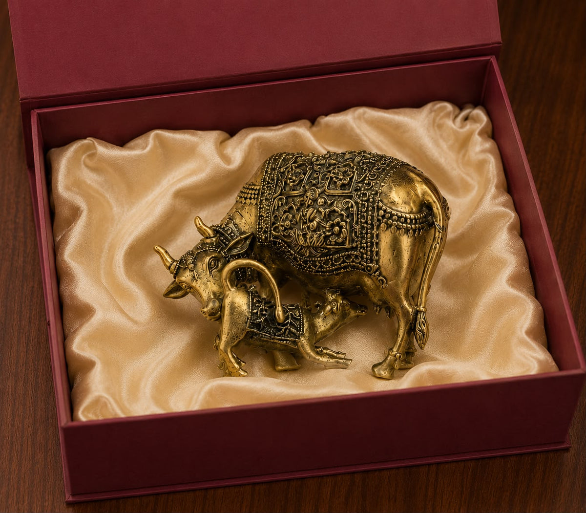 Fine Brass Sacred Kamdhenu Cow Idol