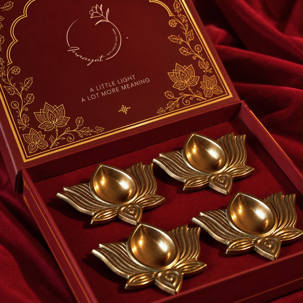 Fine brass Kamal Deepak