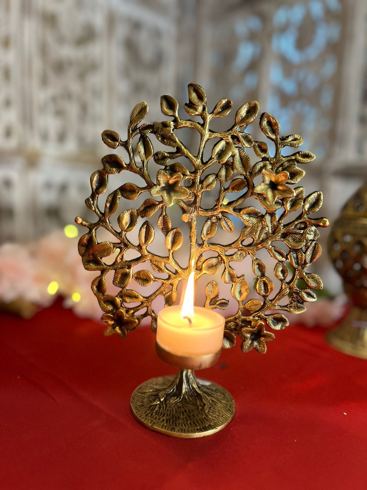 Brass Kalpvriksh Tree Tea light